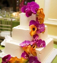 elegnat beach wedding _ tropical cake orange and pink elegnat beach wedding _ tropical cake orange and pink