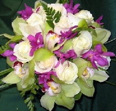 tropical island purple and green bouquet tropical island purple and green bouquet