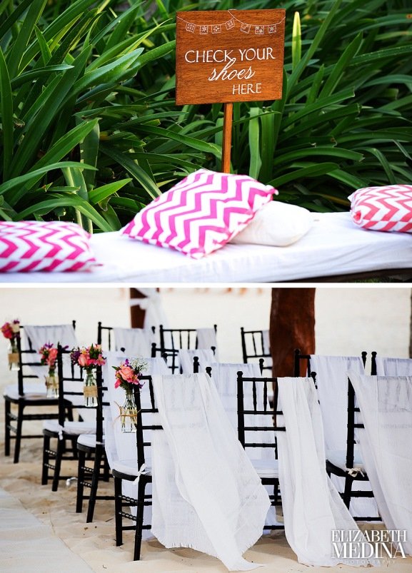 Cancun Stylish Beach Weddings Cancun Luxury aisle ceremony decorations