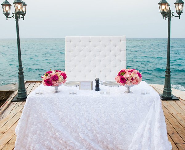 Luxury Jamaica Island Wedding_ Sweetheart table Decorations by Weddings Romantique