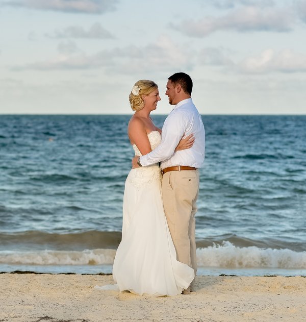 Moon Palace Beach wedding couple