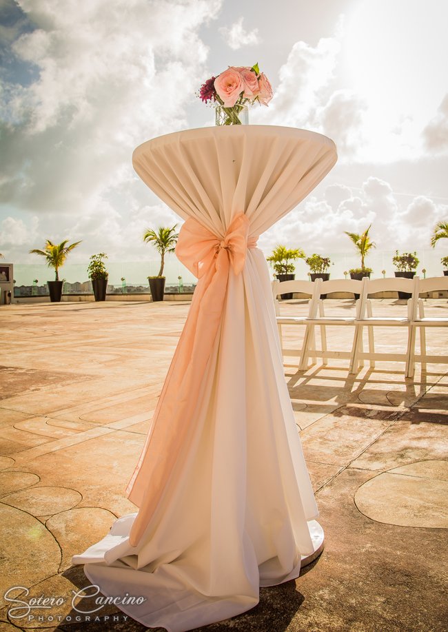 Stylish Beach Palace Wedding Blush Pink wedding theme cocktail hour