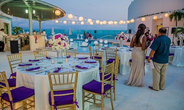 Cancun Beach Palace Weddings_ Sky Terrace Reception_by Weddings Romantique