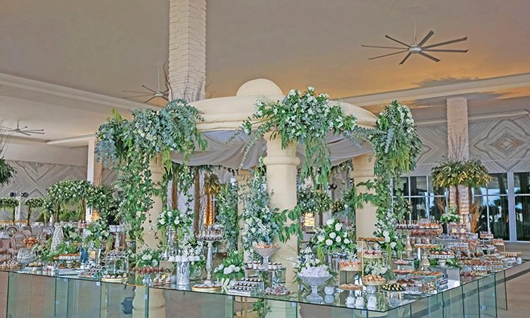 The Grand At Moon Palace Cancun Wedding Custom+Collection,+Reception+Dessert+Table_Sun Terrace