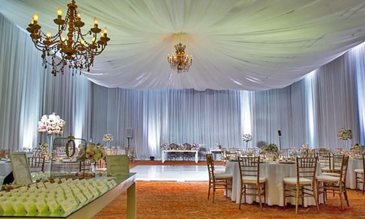 Dreams Riviera Cancun Weddings_ Luxury Ballroom Draping location Decorations