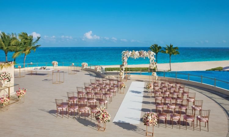 Dreams Riviera Cancun Weddings_Luxury Ocean Front Terrace Loacation set up