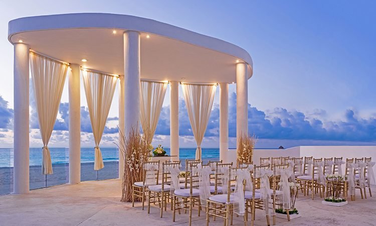 Le Blanc Cancun Weddings_ Ocean Front Gazebo Ceremony Location